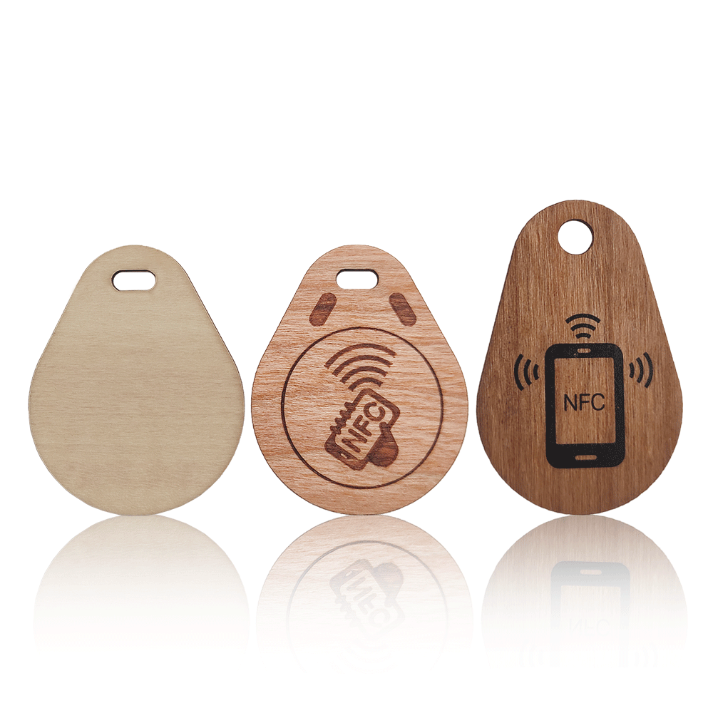 NFC shaped wooden chip card